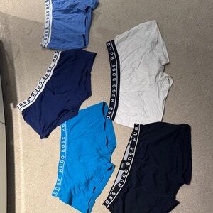Hugo Boss men boxer Briefs Set underwears Blue, White, and Black